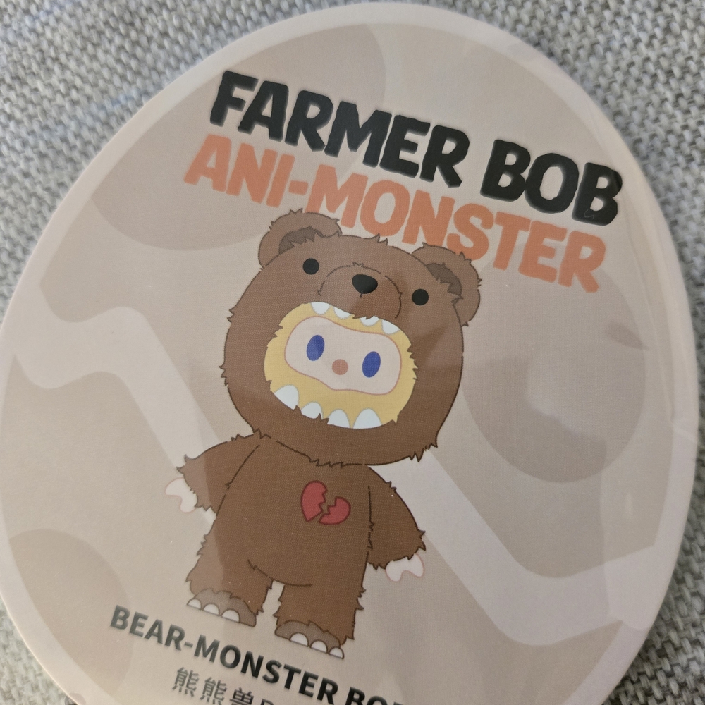 Bear Monster Bob - Farmer Bob Ani-Monster Series Plush Confirmed Box